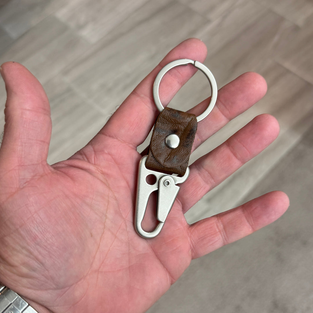 Brown Hippo Key Fob