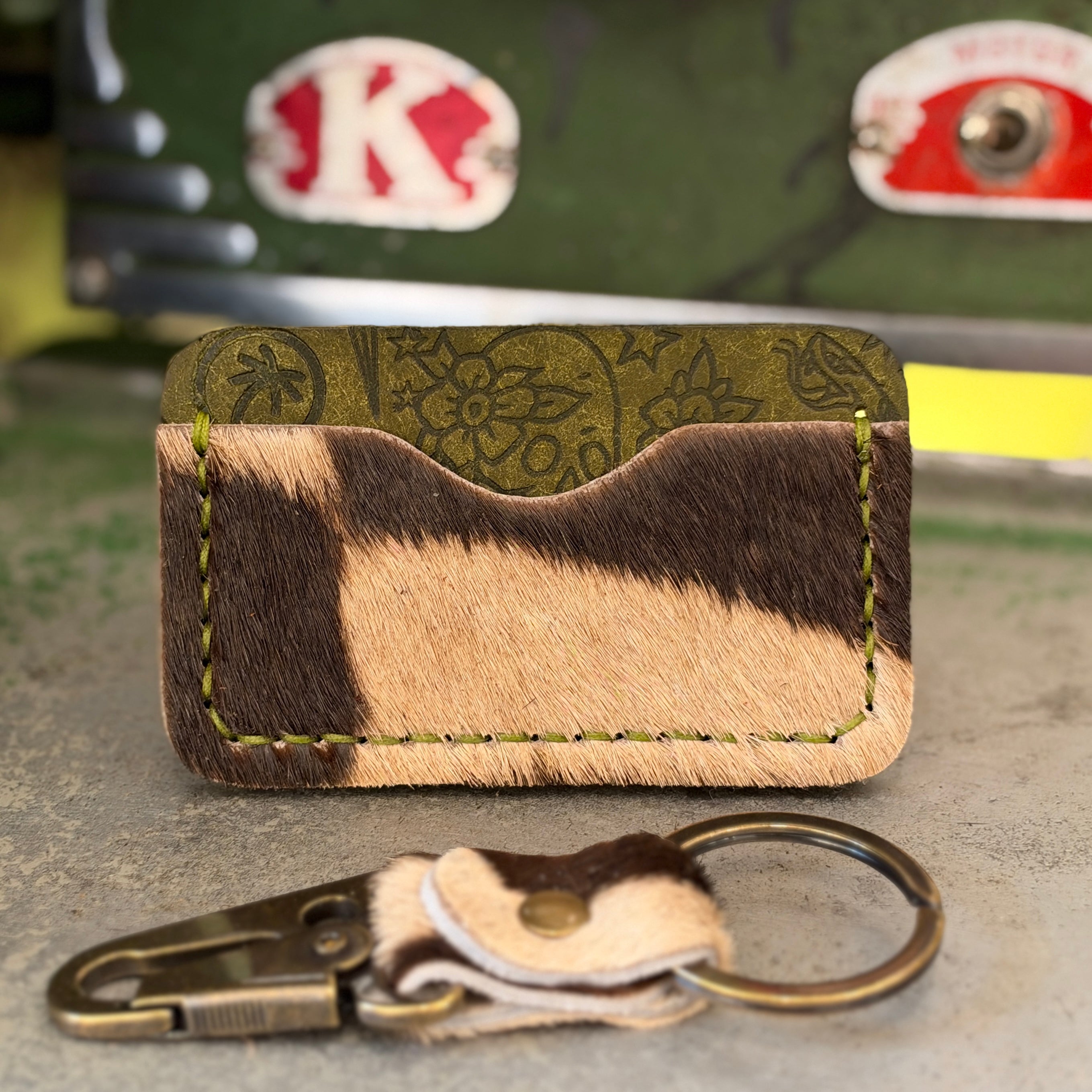 Zebra Minimalist Wallet / Key Fob