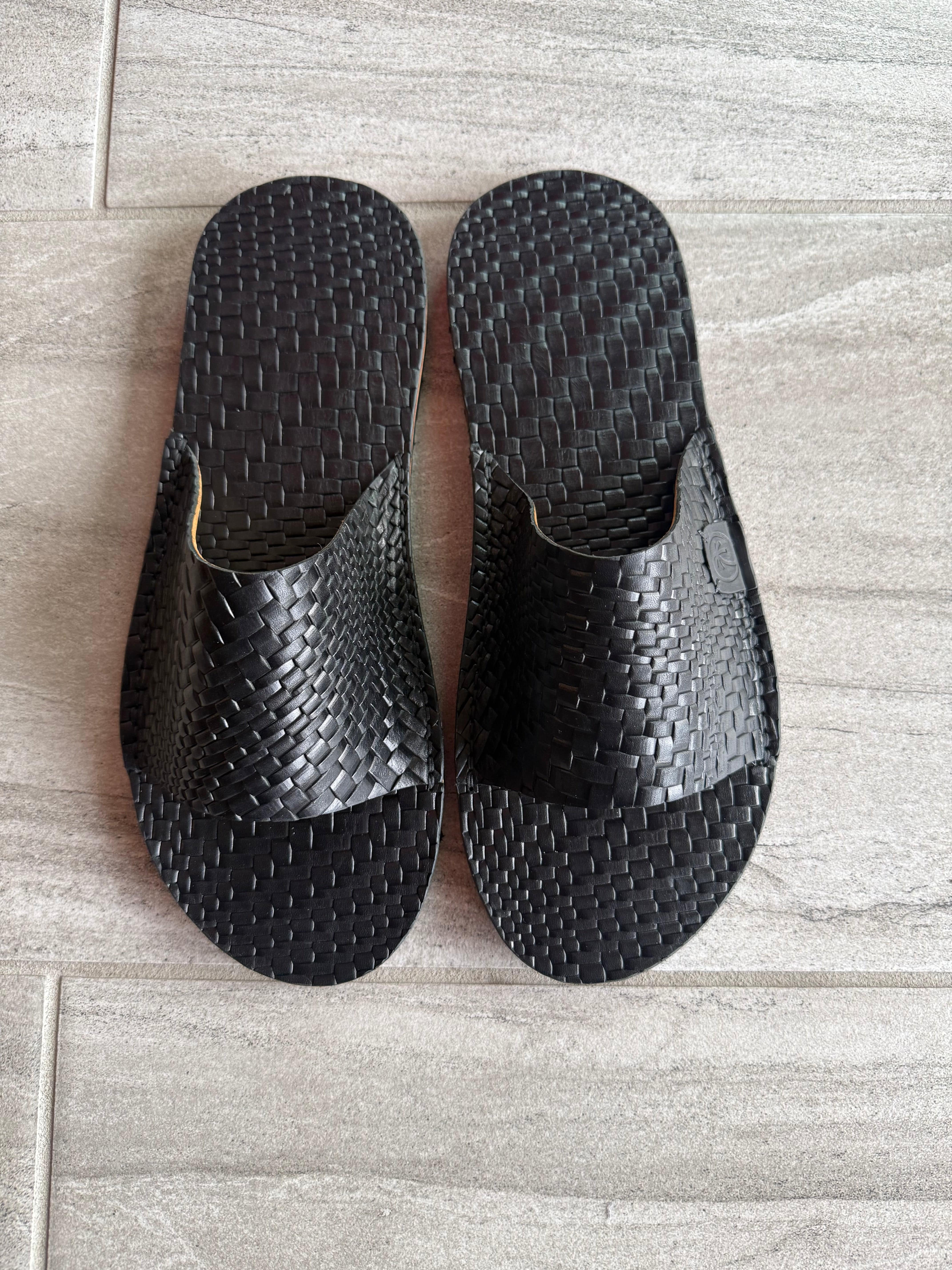 Black grenade skin slides by Toehold featuring a bold grenade pattern on comfortable slip-on sandals.