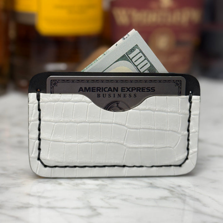 White Crocodile Minimalist Wallet