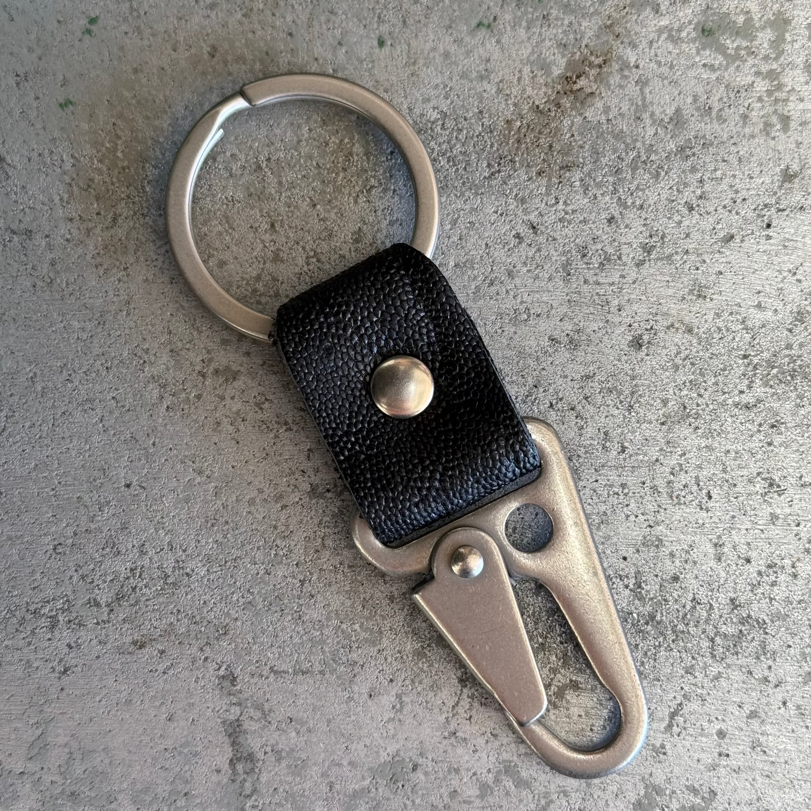 Black African elephant key fob by Toehold featuring a detailed elephant charm on a keyring.