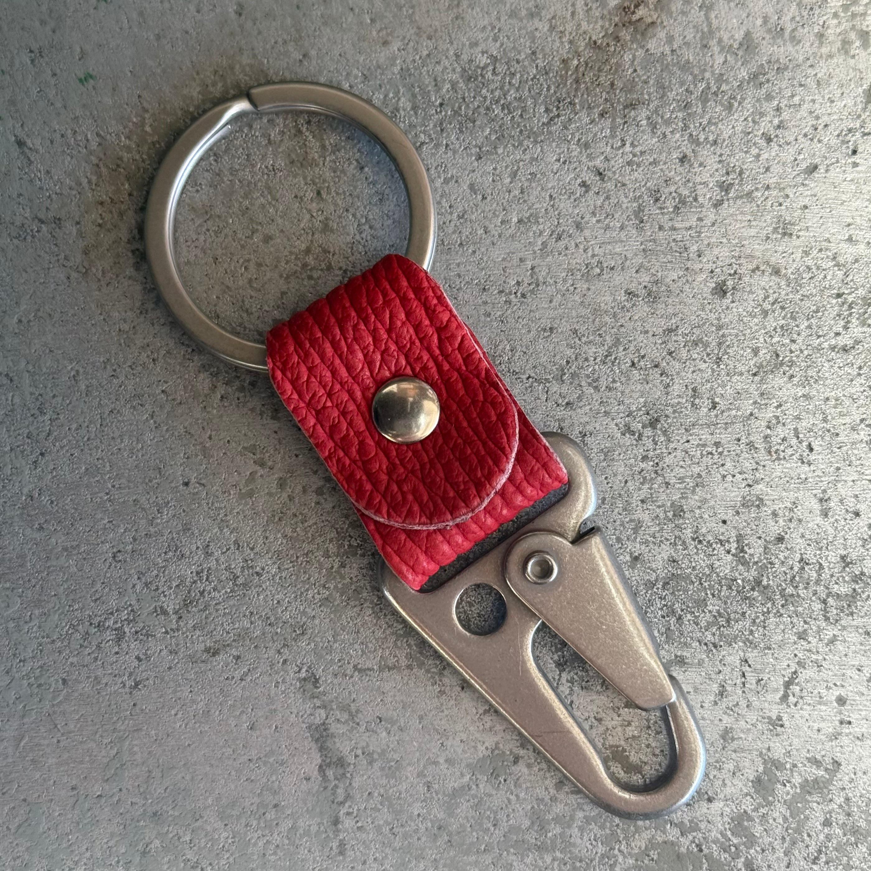 Red Shark key fob by Toehold featuring a detailed shark design on a compact keychain accessory.