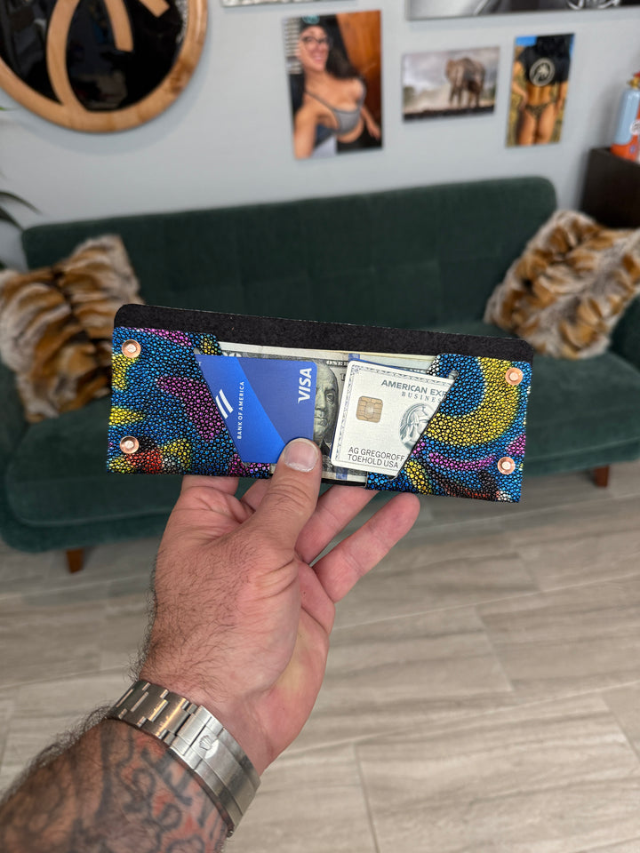 Butterfly Stingray Fold Over Wallet