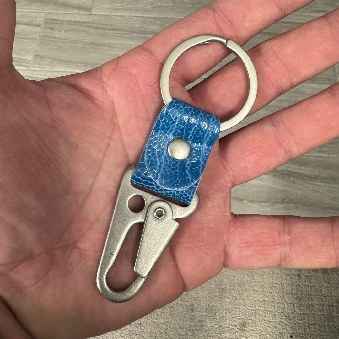 Blue Ostrich Key Fob