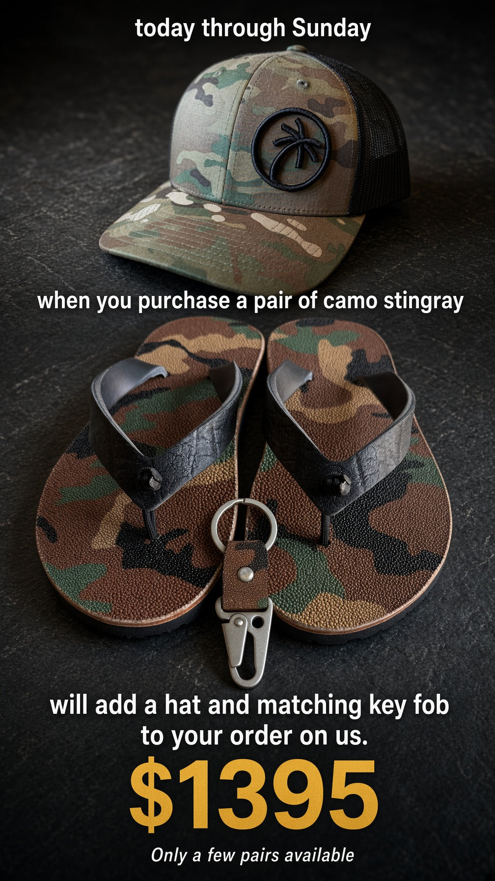 Camo Stingray/Camo Hat/Camo Keyfob